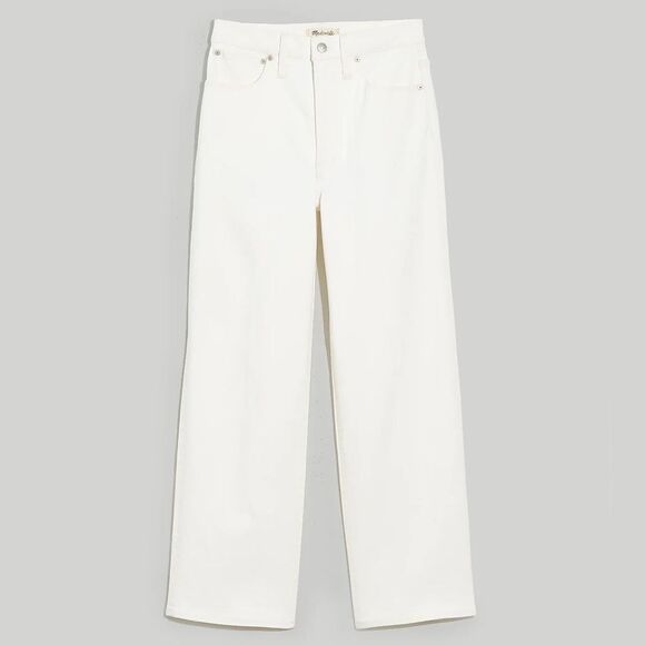 Madewell NWT Tall Perfect Vintage Wide Leg Crop Jeans Size 33T in Tile White - Picture 6 of 9